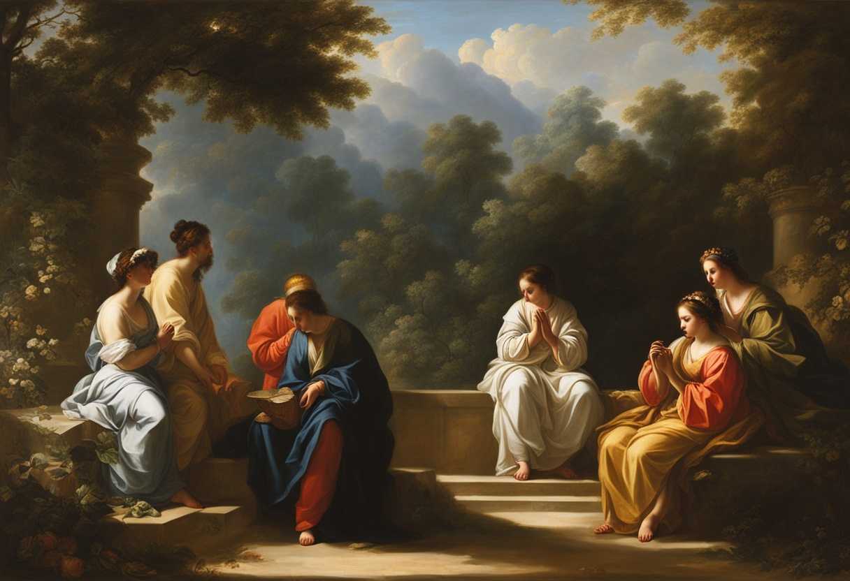 People-in-prayer-amidst-nature-sunlight-filtering-through-leaves-serene-expressions-tranquil-ambi_qcry