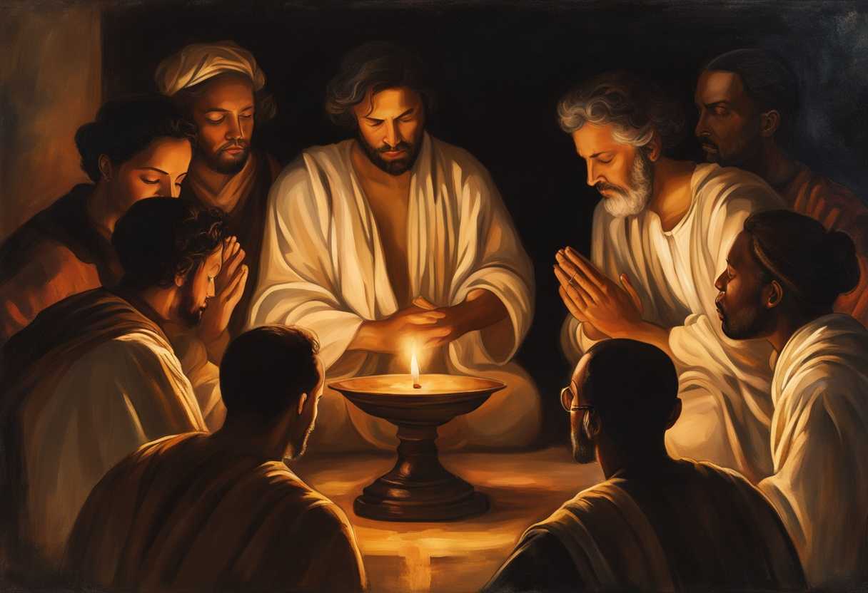A-diverse-group-of-individuals-pray-together-in-a-circle-at-sunset-united-in-devotion_xqdr