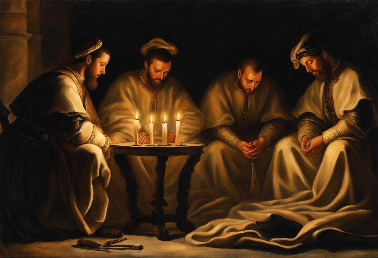 Soldiers-in-prayer-circle-lit-by-candle-embody-unity-faith-and-strength-in-solemn-moment_xfot