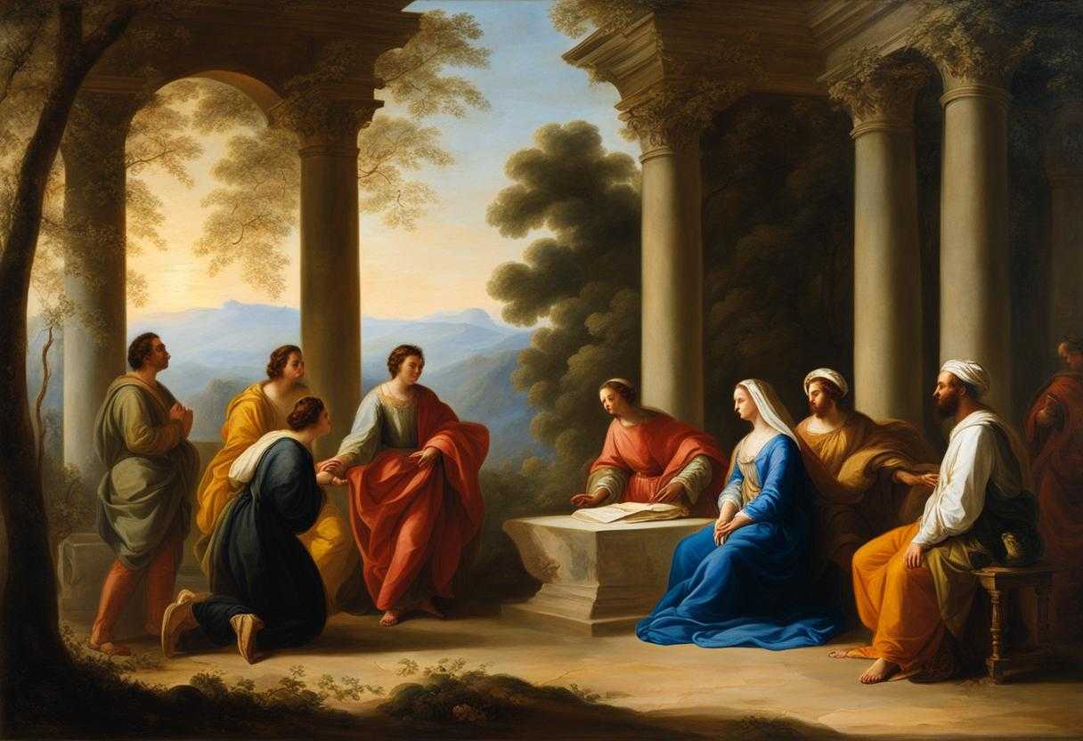 Travelers-in-prayer-circle-sunlight-filtering-through-trees-serene-moment-of-spiritual-connection_vkgs