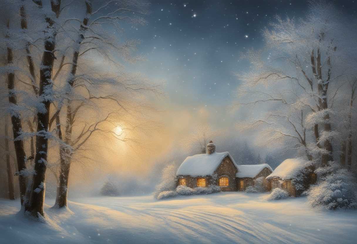 Delicate-snowflakes-swirl-in-serene-winter-air-creating-a-magical-tranquil-wonderland_nncz