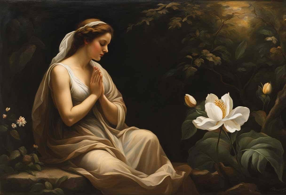 A-serene-figure-in-prayer-embraced-by-nature's-tranquility-and-soft-filtering-light_jczz