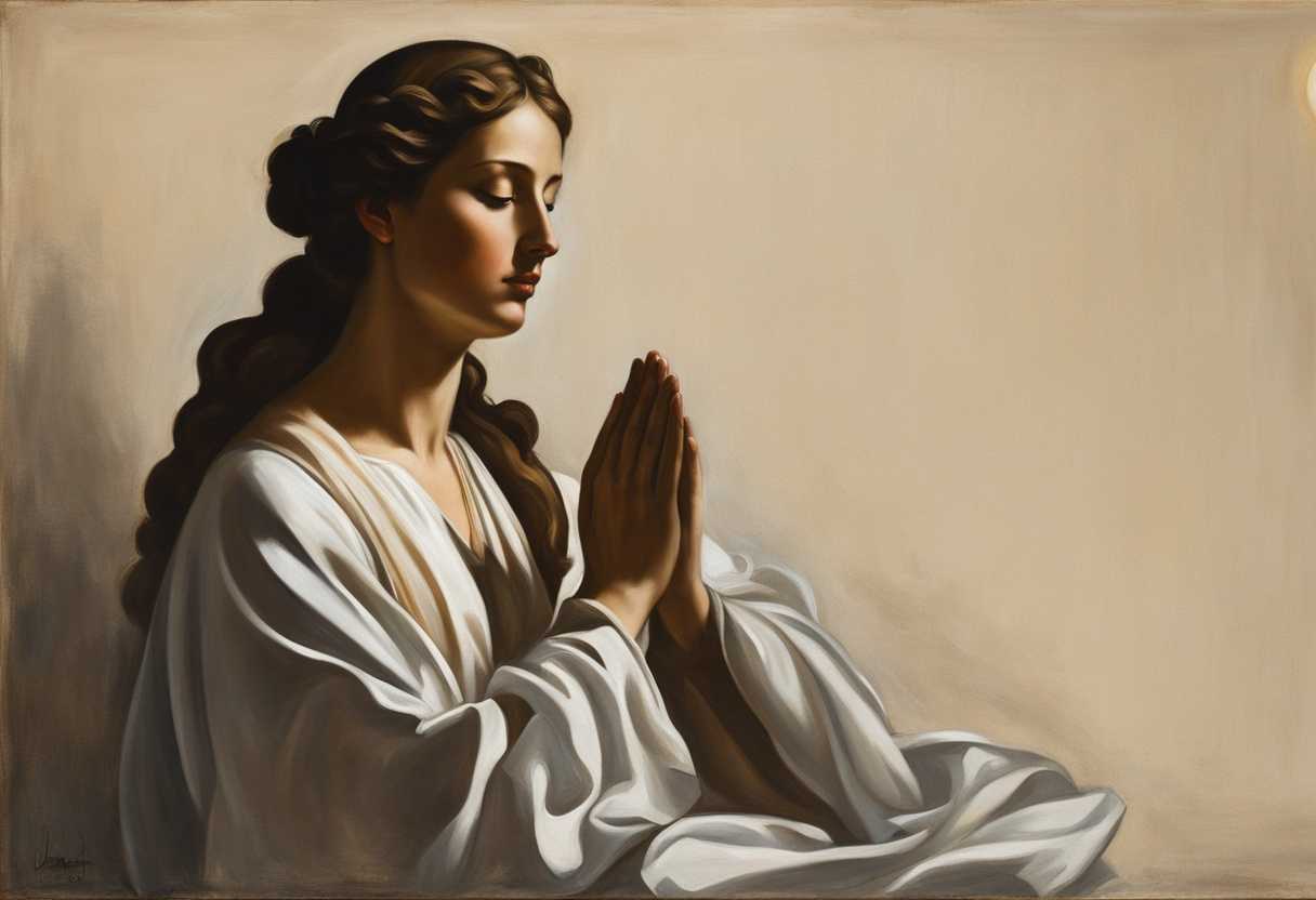 A-serene-figure-in-prayer-illuminated-by-gentle-light-embodies-peace-and-resilience_cewy