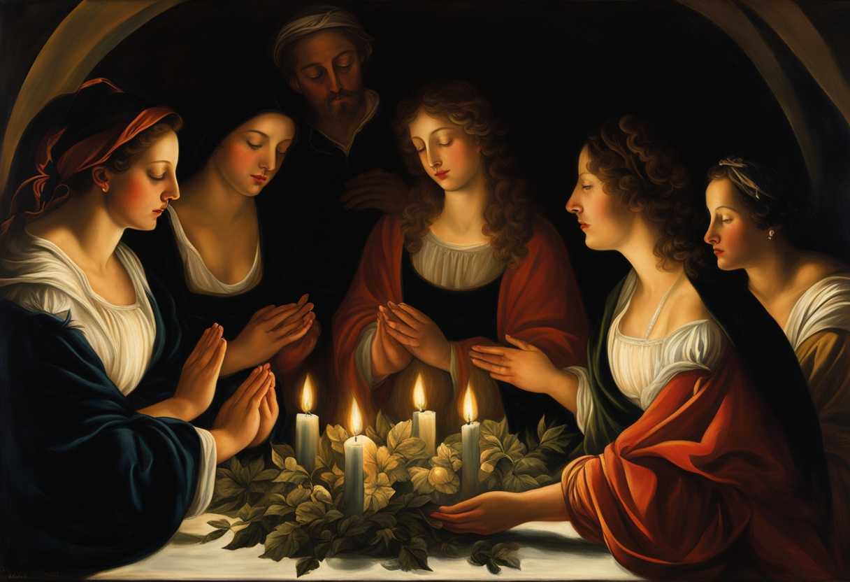 A-serene-gathering-hands-clasped-in-prayer-surrounded-by-flickering-candles-and-lush-greenery_gqat