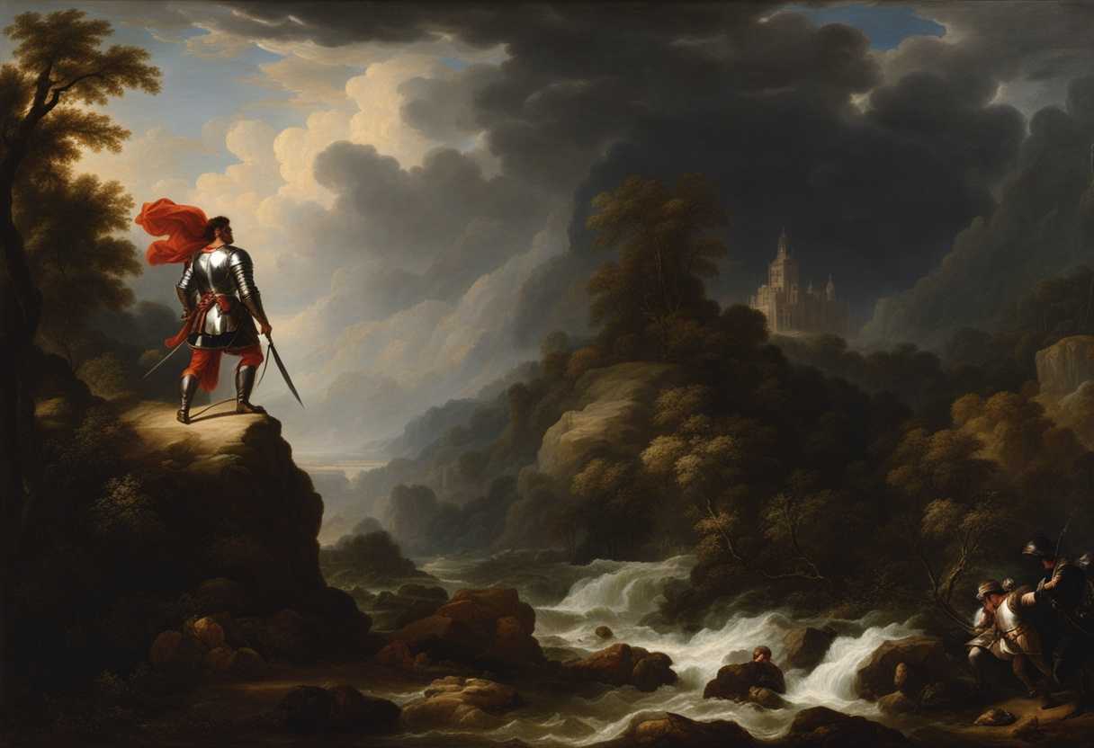 A-brave-warrior-donning-shining-armor-standing-tall-amidst-a-storm-faith-illuminating-the-path_iltf