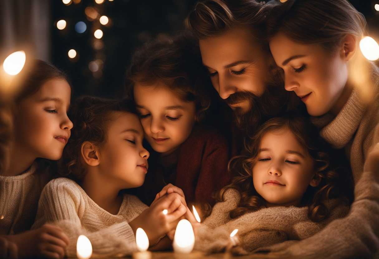 Family-huddled-under-Christmas-lights-praying-together-with-unity-resilience-and-hope_pcxw