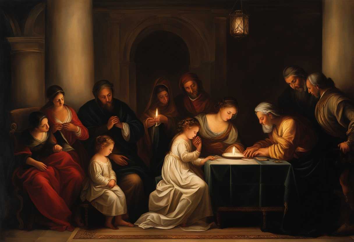 Family-gathered-in-prayer-soft-candlelight-heartfelt-memories-serene-atmosphere-honoring-grandmo_kuqy