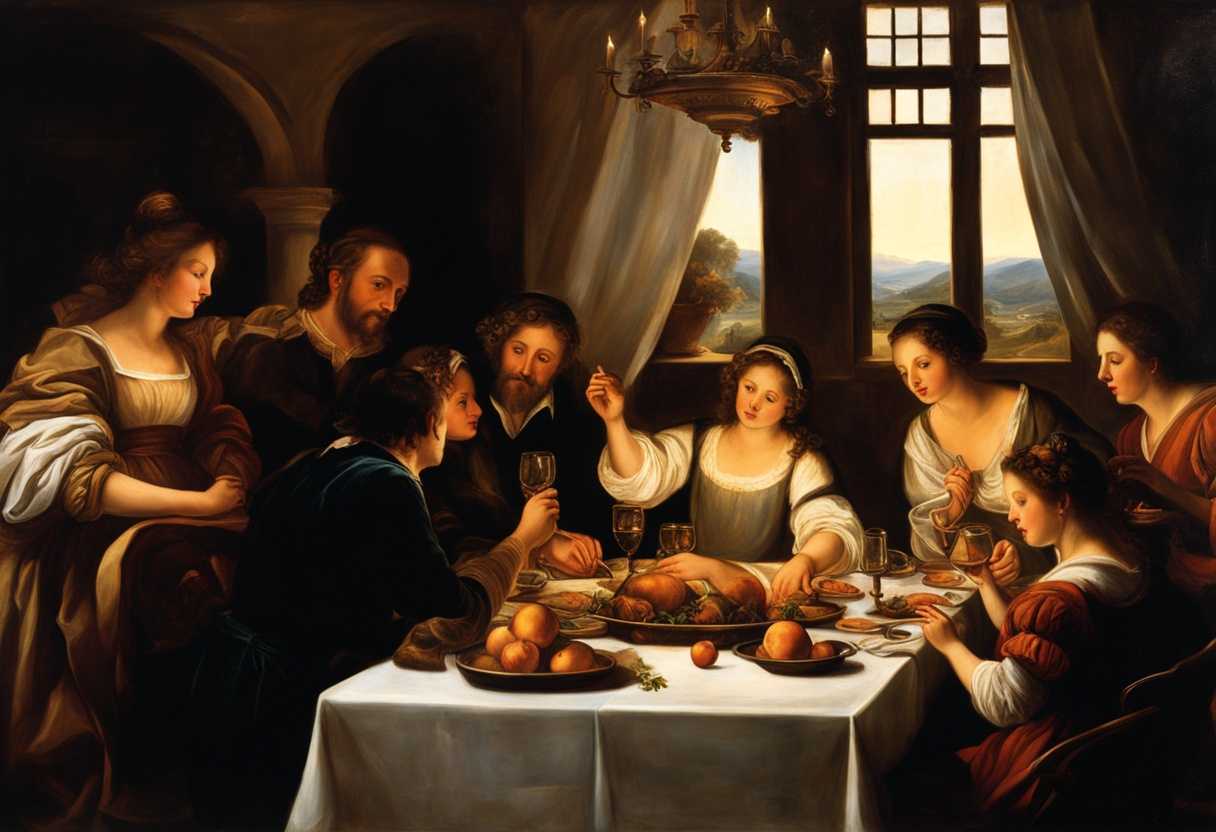 Gathered-family-around-a-table-hands-raised-in-gratitude-warm-meal-soft-candlelight-serene-atmos_wnxt