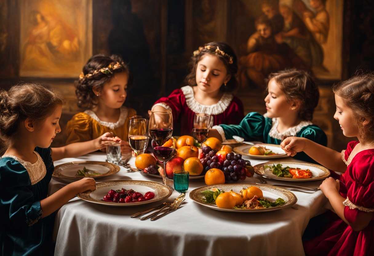 Children-holding-hands-eyes-closed-expressing-gratitude-before-a-colorful-dinner-table-warm-atmos_crkd