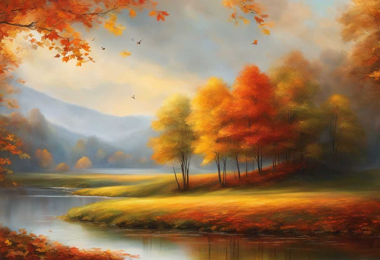Serene-landscape-vibrant-autumn-leaves-gentle-breeze-peaceful-reflection-warm-sunlight-gratitud_glqm
