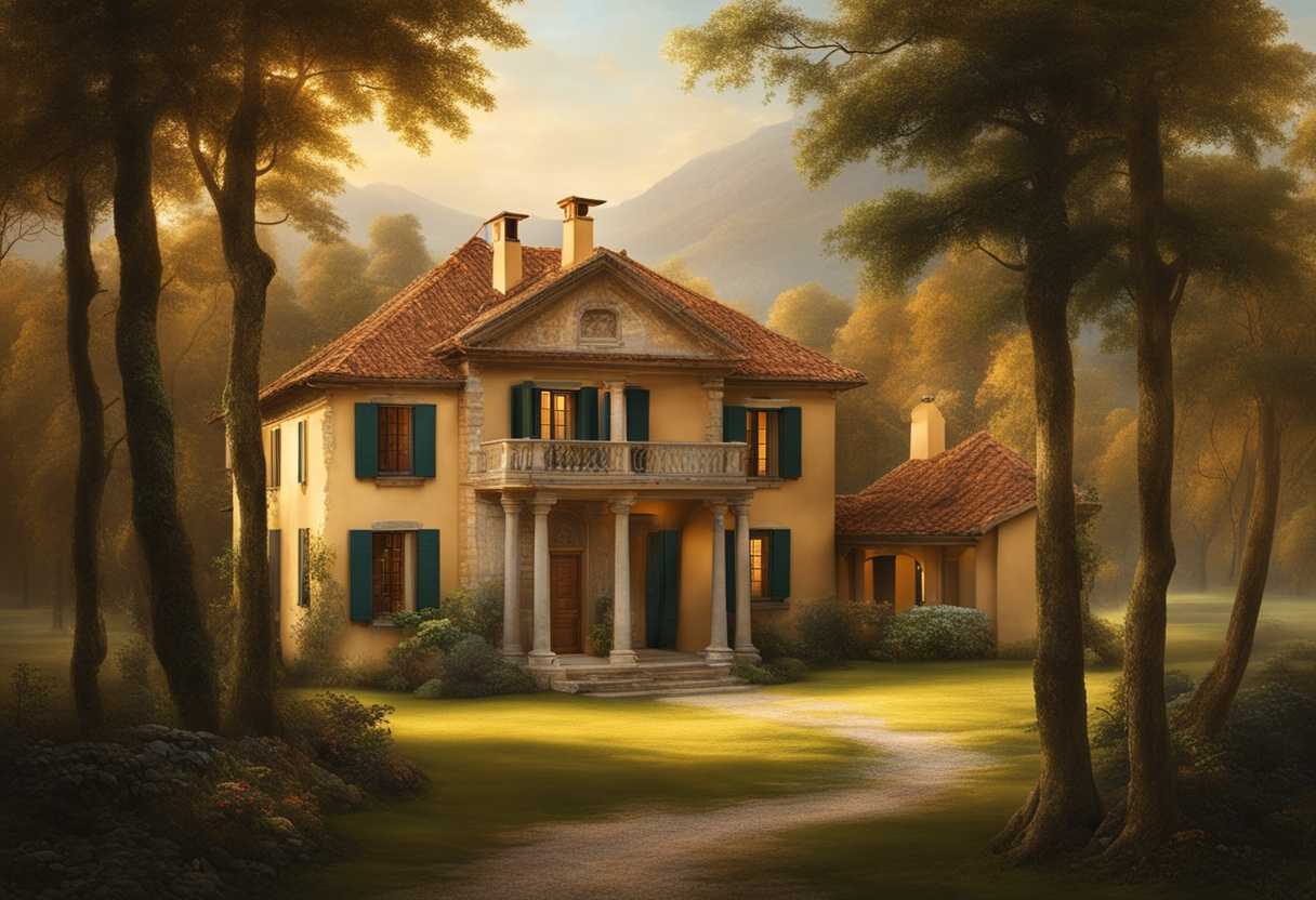 A-cozy-cottage-surrounded-by-tall-trees-warm-light-glowing-from-windows-serene-atmosphere_emly