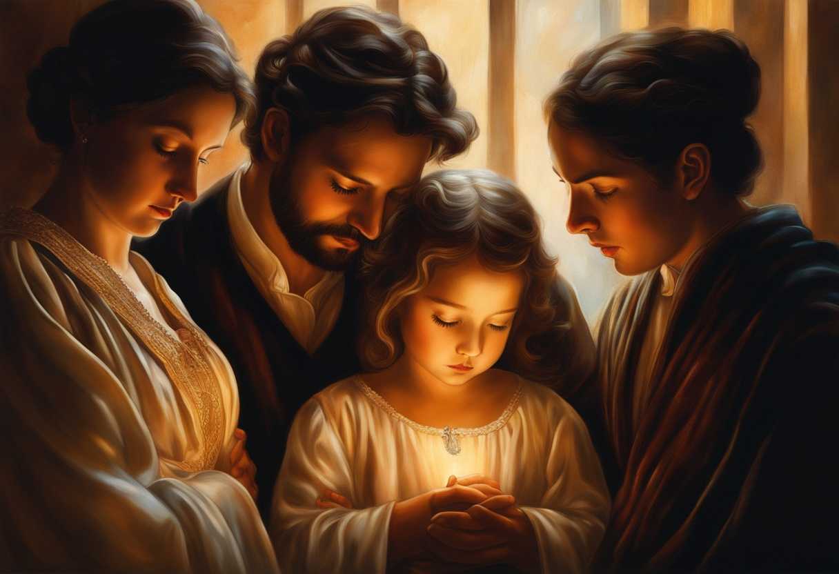 A-family-in-prayer-heads-bowed-hands-clasped-surrounded-by-soft-warm-light_zyxl