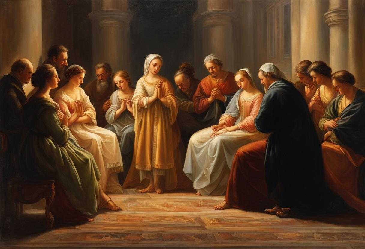 family-and-friends-gathering-in-a-circle-heads-bowed-in-prayer-serene-and-hopeful-expressions-war