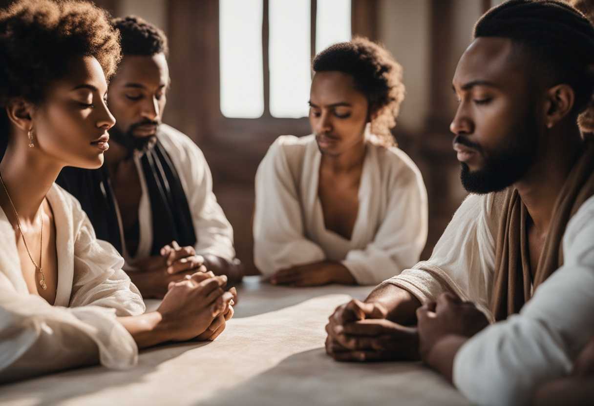 A-diverse-group-prays-together-in-soft-light-embodying-unity-and-serene-vulnerability_wsbc