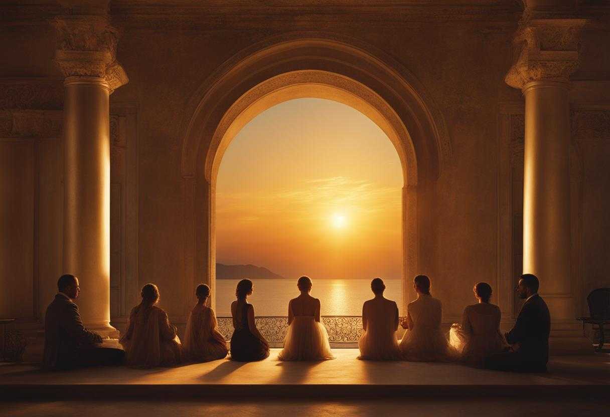 family-circle-prayer-setting-sun-warm-glow-golden-light-serene-intimate-atmosphere-clasped-h_seyq