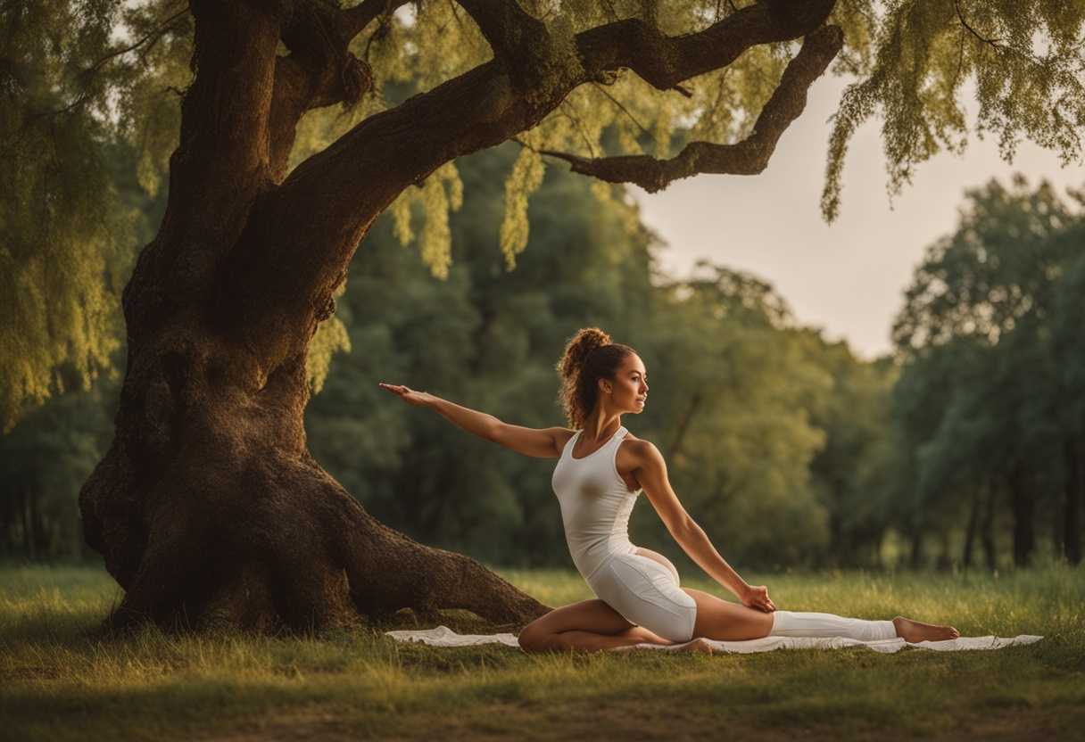 Woman-in-workout-clothes-stretches-under-trees-seeking-healing-and-peace-with-determination_mpgt