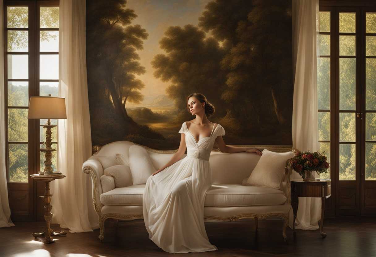 A-serene-individual-in-soft-sunlight-surrounded-by-nature-embodies-tranquility-and-peace_tluc