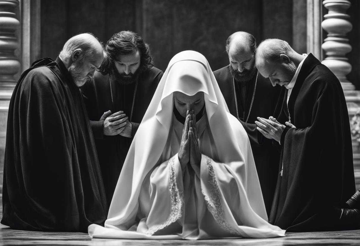 group-of-mourners-standing-in-a-circle-heads-bowed-in-prayer-somber-expressions-clasped-hands-ra_stmt