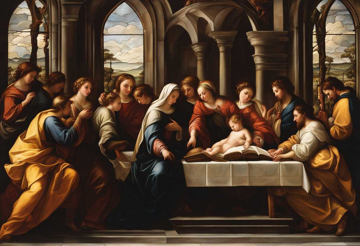 A-serene-gathering-in-soft-light-stained-glass-illuminating-shared-faith-and-quiet-devotion_clts