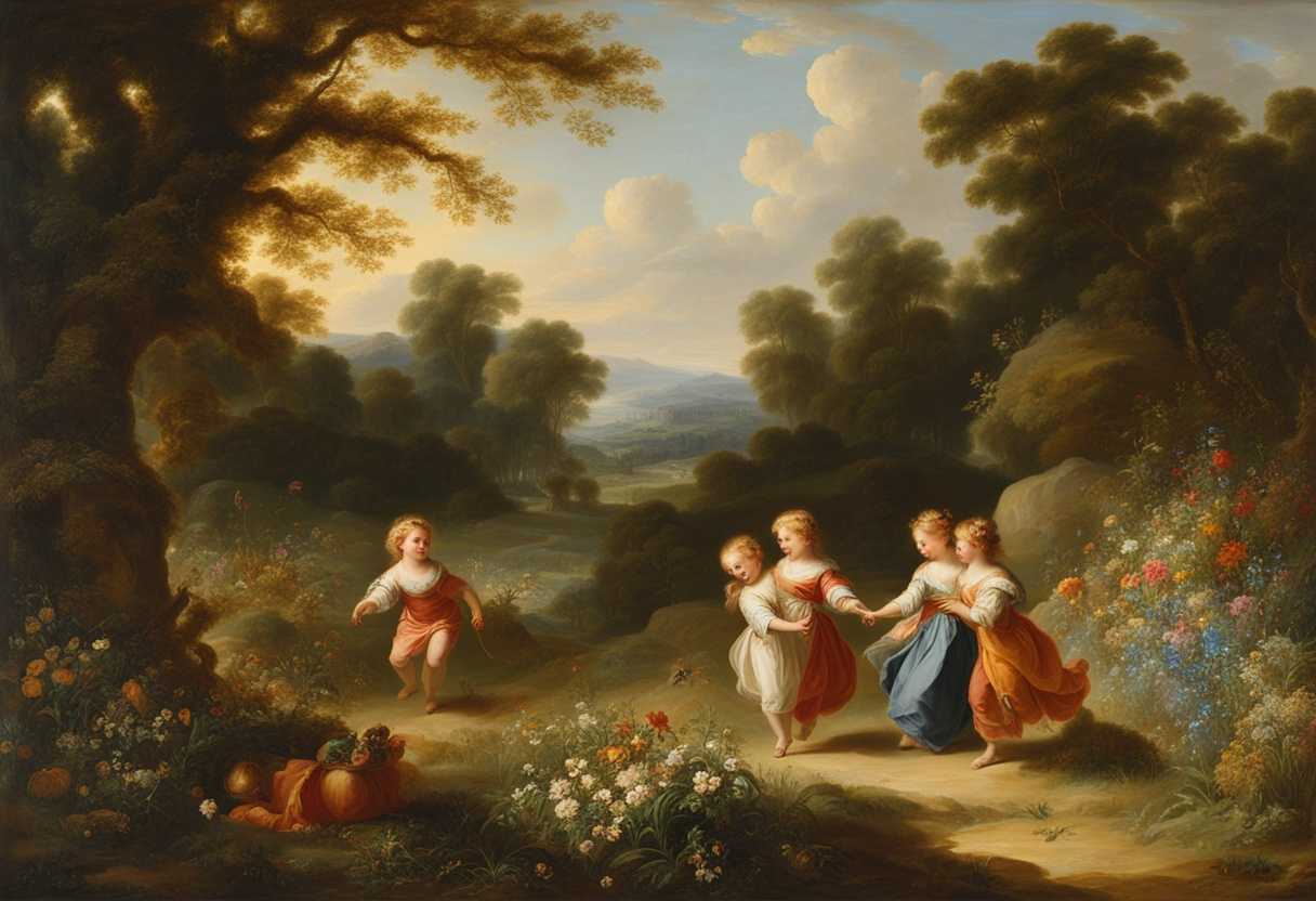 Children-playing-in-a-sunlit-meadow-surrounded-by-wildflowers-laughter-and-pure-joy_hjbp