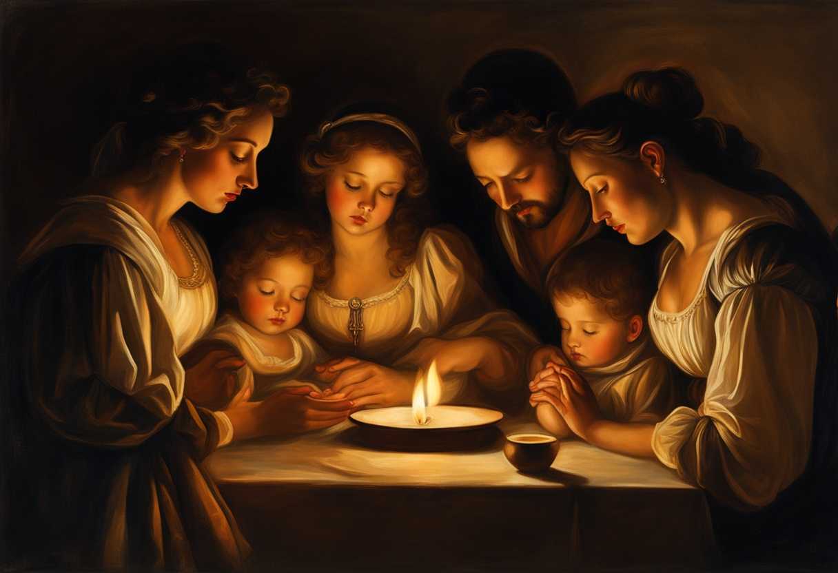 A-family-prays-together-hands-clasped-candlelight-flickering-enveloped-in-love-and-unity_rfrn