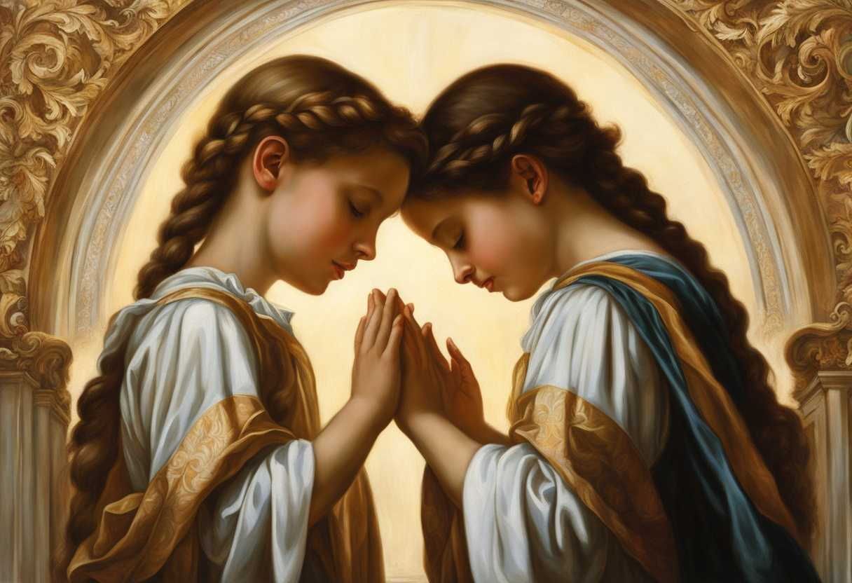 Siblings-clasp-hands-in-sunlight-eyes-closed-embodying-unity-and-tranquility-in-nature_kdho