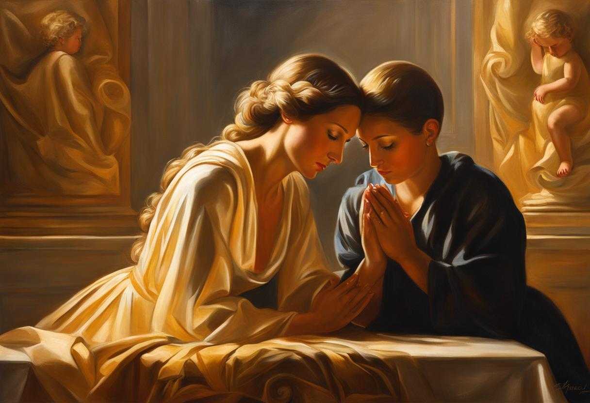 Mother-and-son-in-prayer-bathed-in-golden-light-sharing-a-moment-of-peace-and-devotion_gcwg