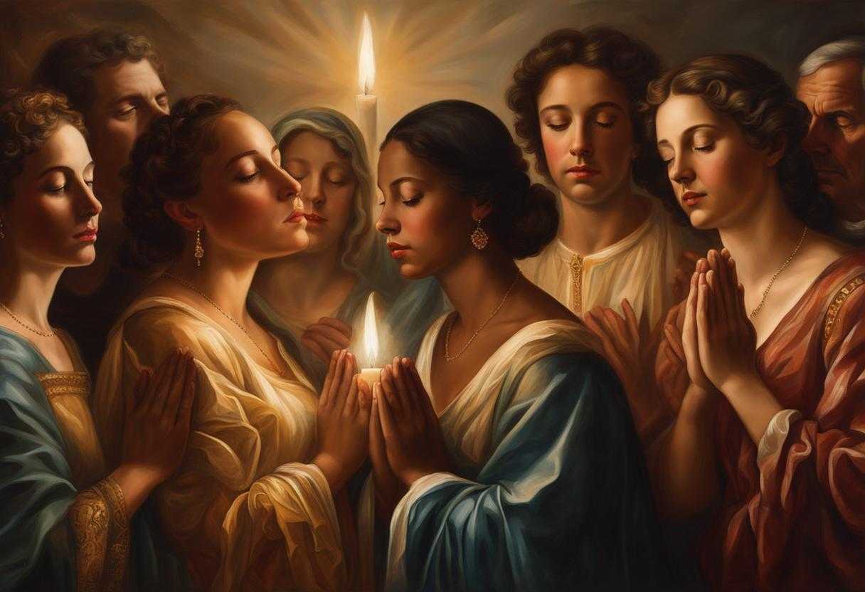 A-diverse-group-of-people-praying-together-faces-aglow-with-serenity-and-hope_unsf