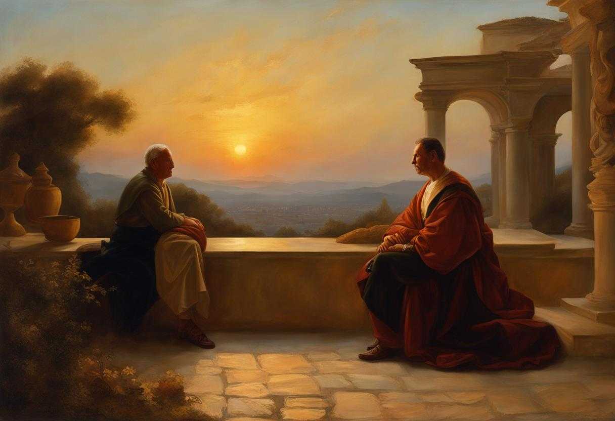 father-and-grown-son-intimate-moment-prayer-setting-sun-warm-glow-serene-atmosphere-strength-a_cwoh