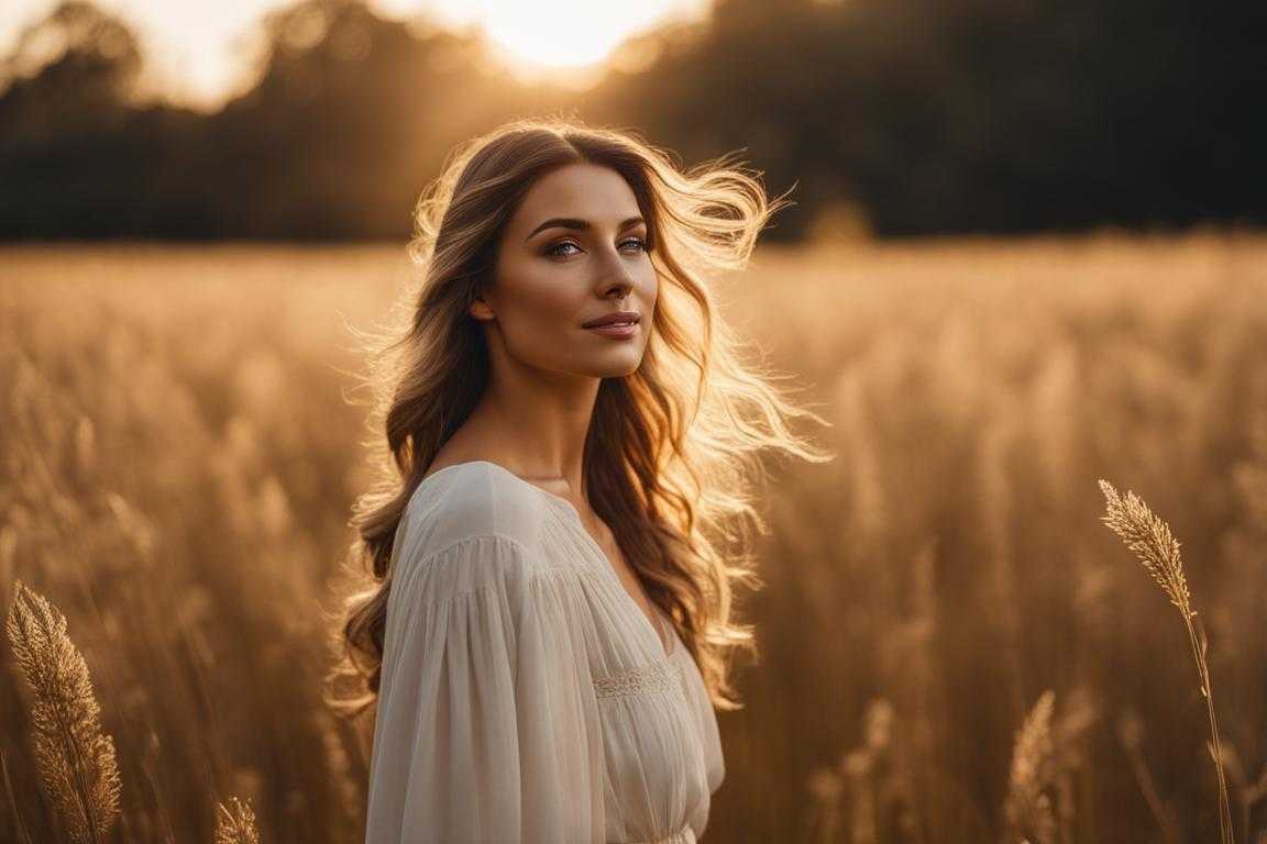 person-or-people-standing-in-a-field-bathed-in-golden-sunlight-looking-up-with-a-soft-smile-hair-