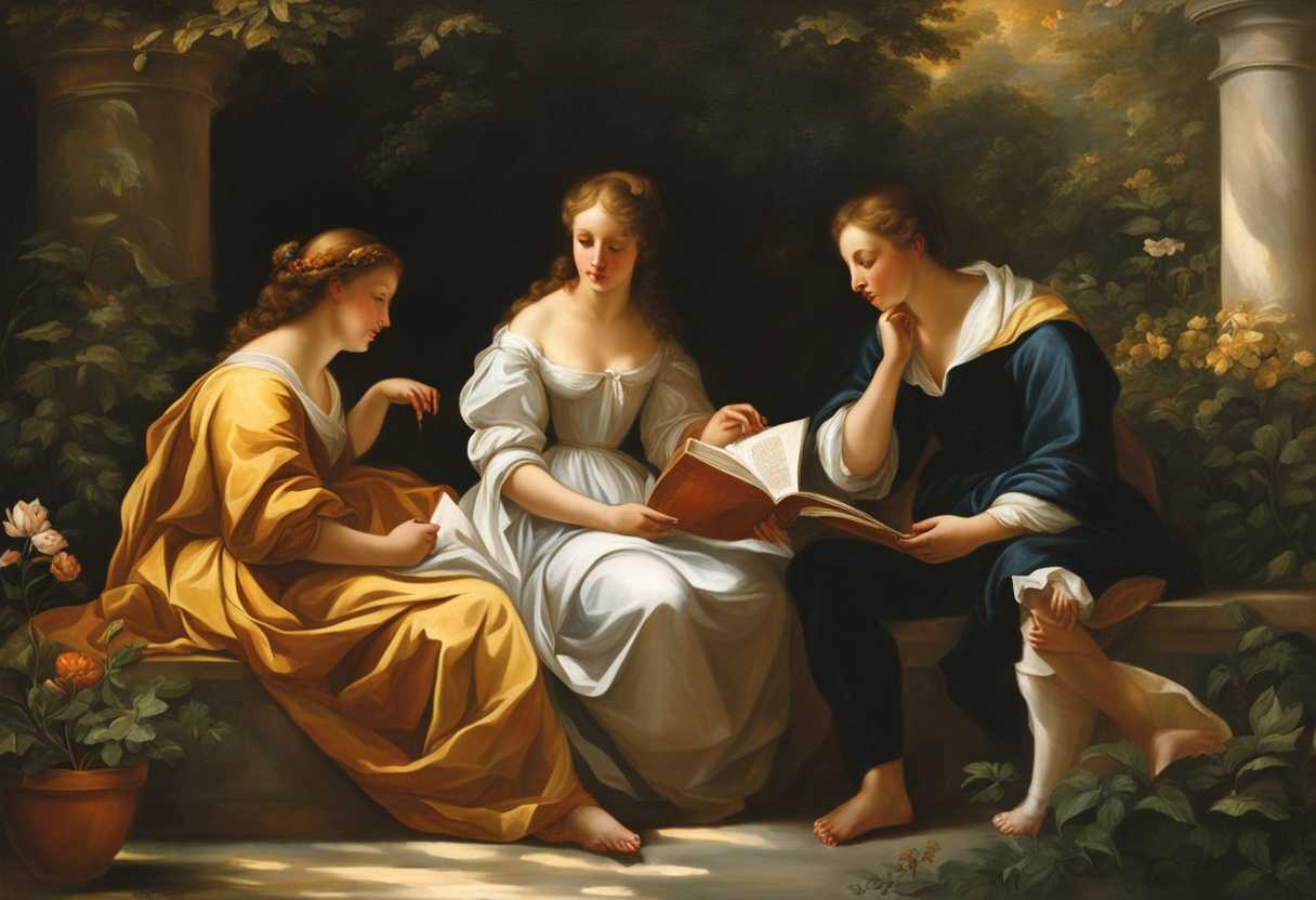 Thoughtful-parents-sharing-insights-nurturing-children-in-a-serene-garden-warm-sunlight-harmoniou_gmel