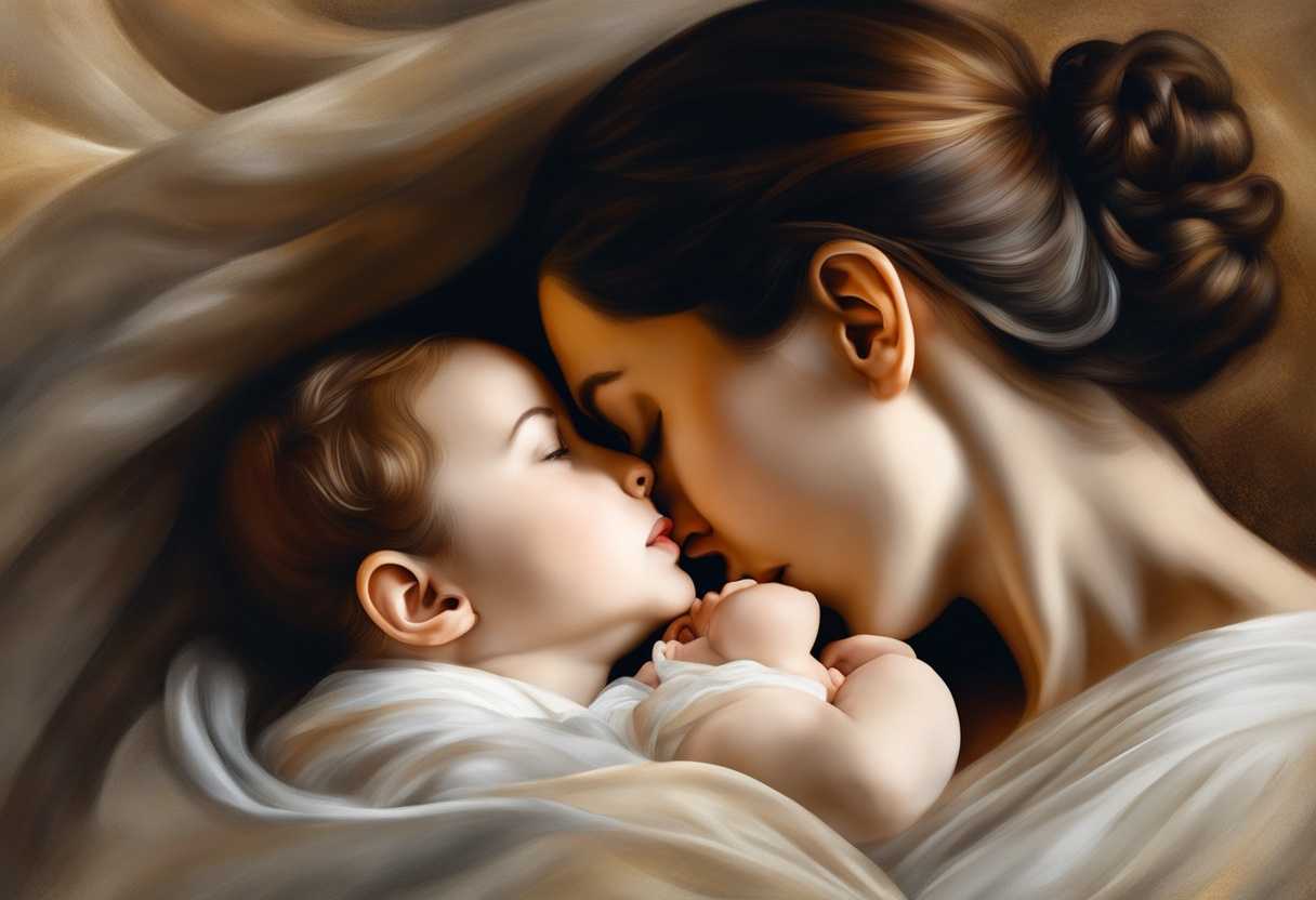 Tender-embrace-of-a-mother-surrounded-by-soft-blankets-gentle-light-serene-atmosphere-emotional-_wadu
