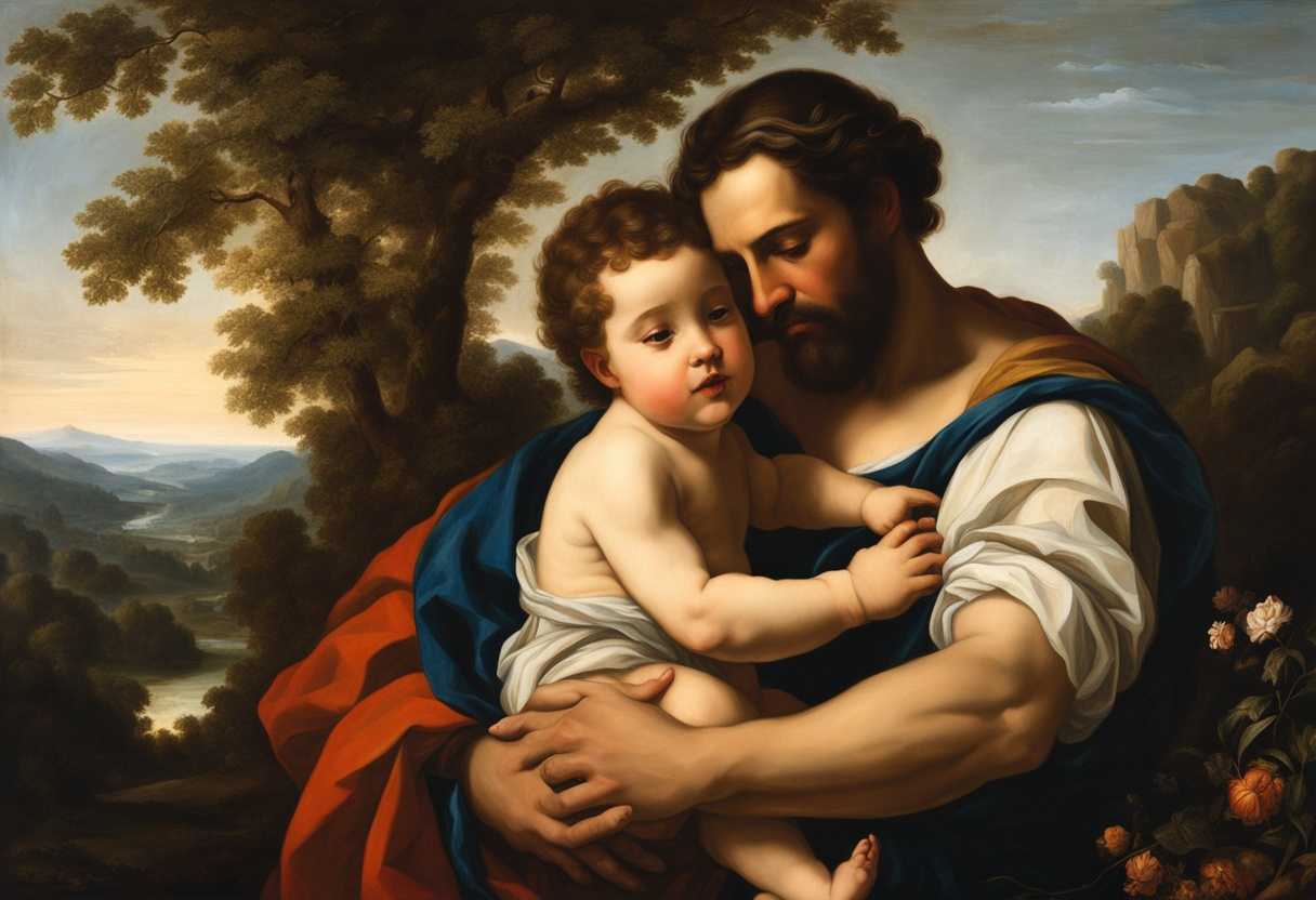 A-strong-father-figure-embracing-his-child-surrounded-by-nature-symbolizing-love-and-resilience_mawp