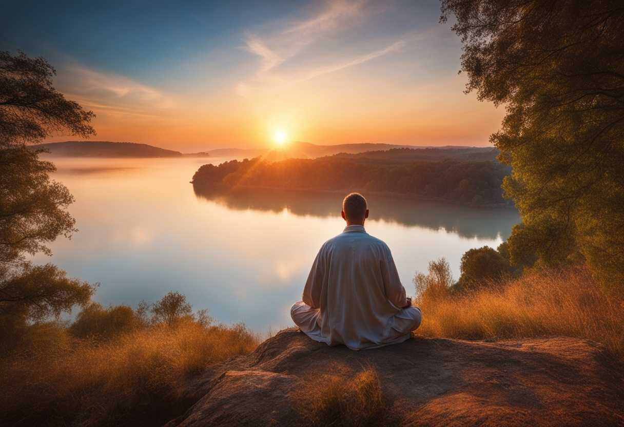 Serene-landscape-at-sunset-peaceful-figure-meditating-soft-light-tranquil-atmosphere-nature-s-em_fiwm