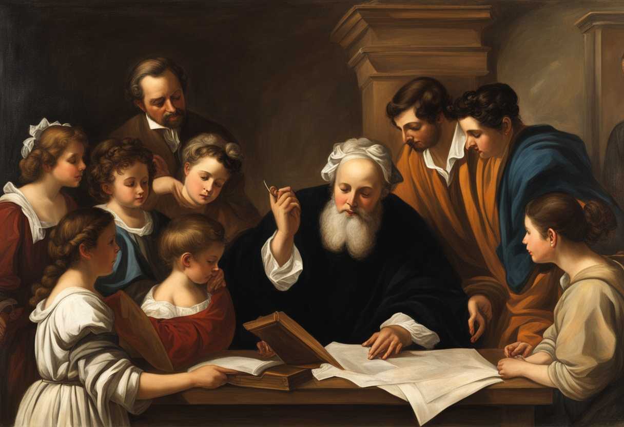 A-caring-doctor-consulting-with-a-family-surrounded-by-medical-charts-and-children-s-drawings_ezkv
