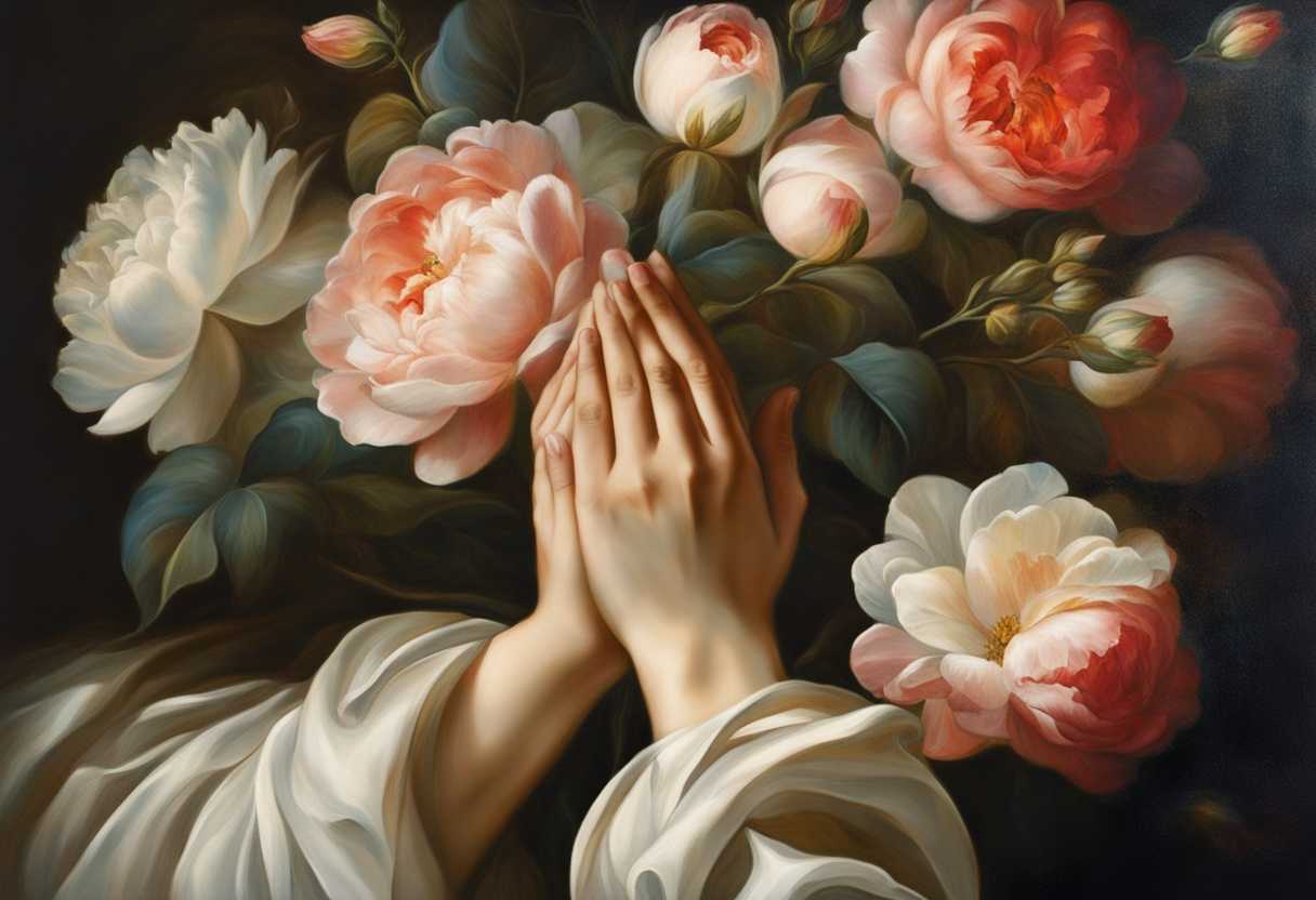 Two-hands-clasped-in-prayer-surrounded-by-soft-light-blooming-flowers-serene-atmosphere-hope-and_vytm