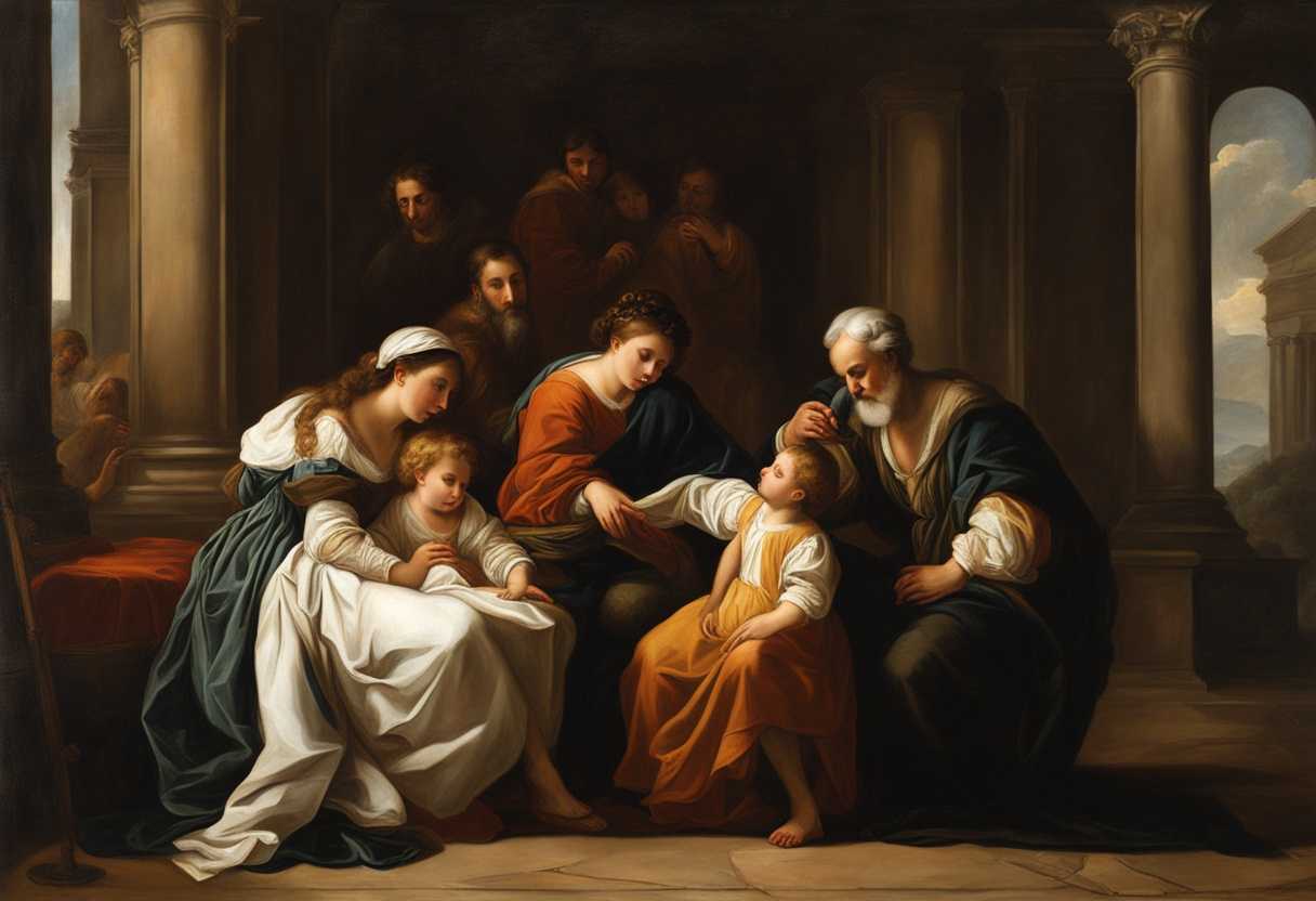 A-caring-family-gathered-around-a-sick-loved-one-offering-comfort-and-support-warm-atmosphere_csnc