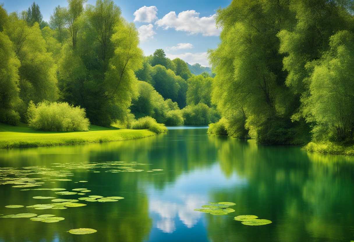 Serene-lake-surrounded-by-lush-greenery-gentle-ripples-tranquil-atmosphere-healing-energy-soft-s_hknm