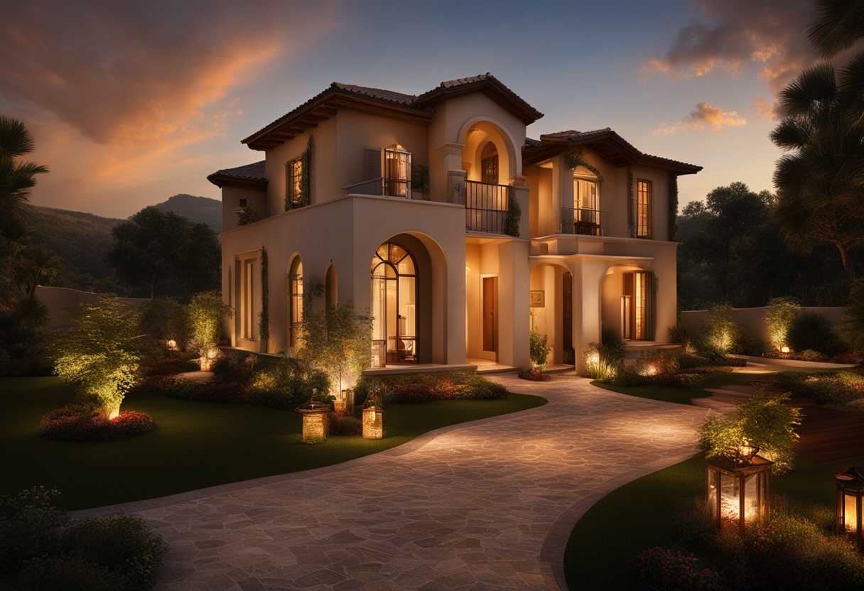 A-cozy-home-illuminated-by-warm-lights-surrounded-by-a-serene-twilight-landscape-inviting-safety_chim