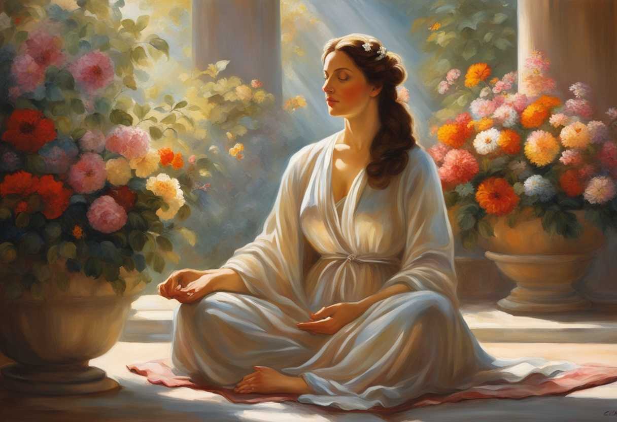 A-serene-mother-meditating-in-a-sunlit-garden-surrounded-by-vibrant-flowers-peaceful-energy_aheb