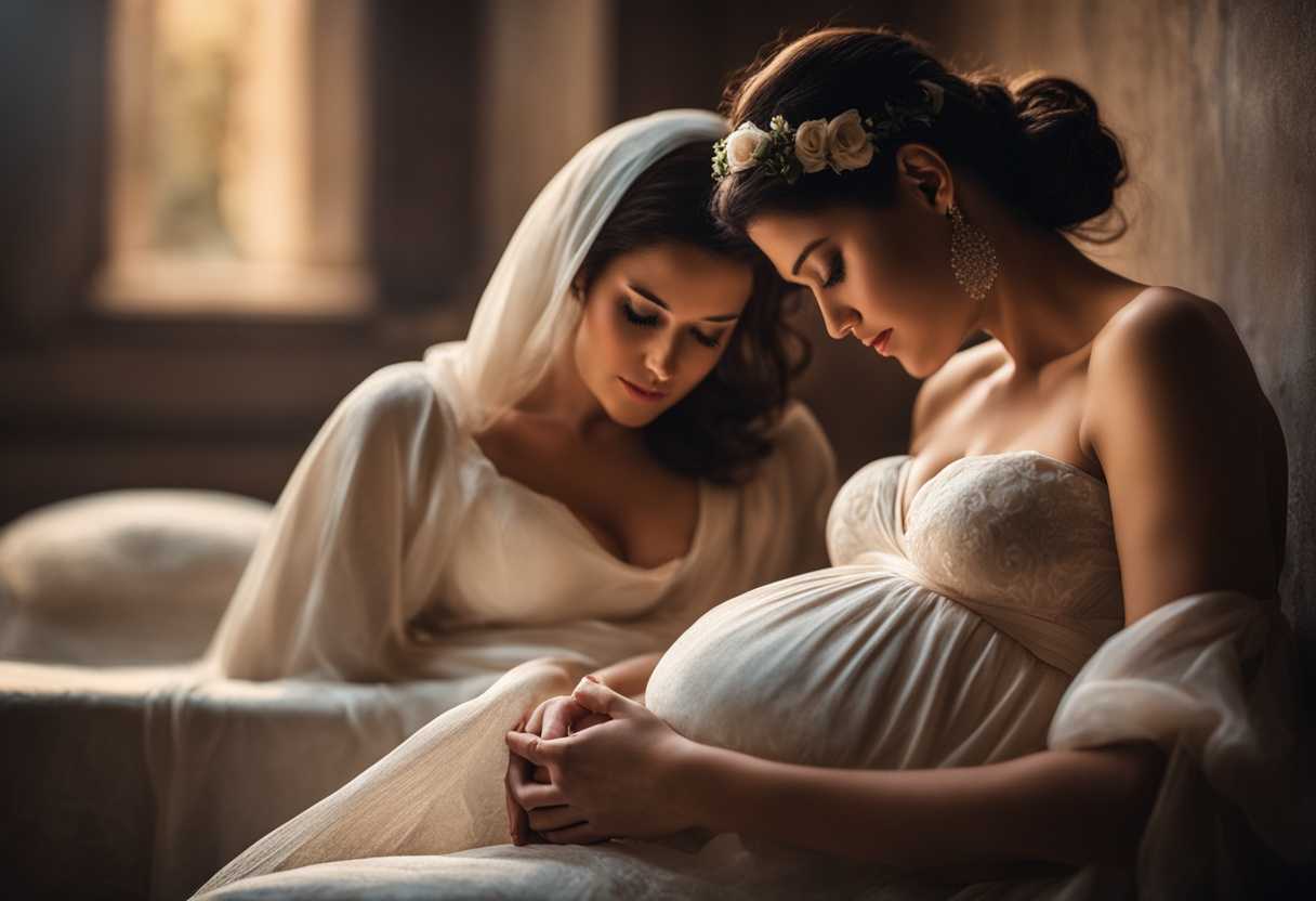 Pregnant-women-bathed-in-soft-light-hands-on-bellies-eyes-closed-in-prayerful-connection_ypar