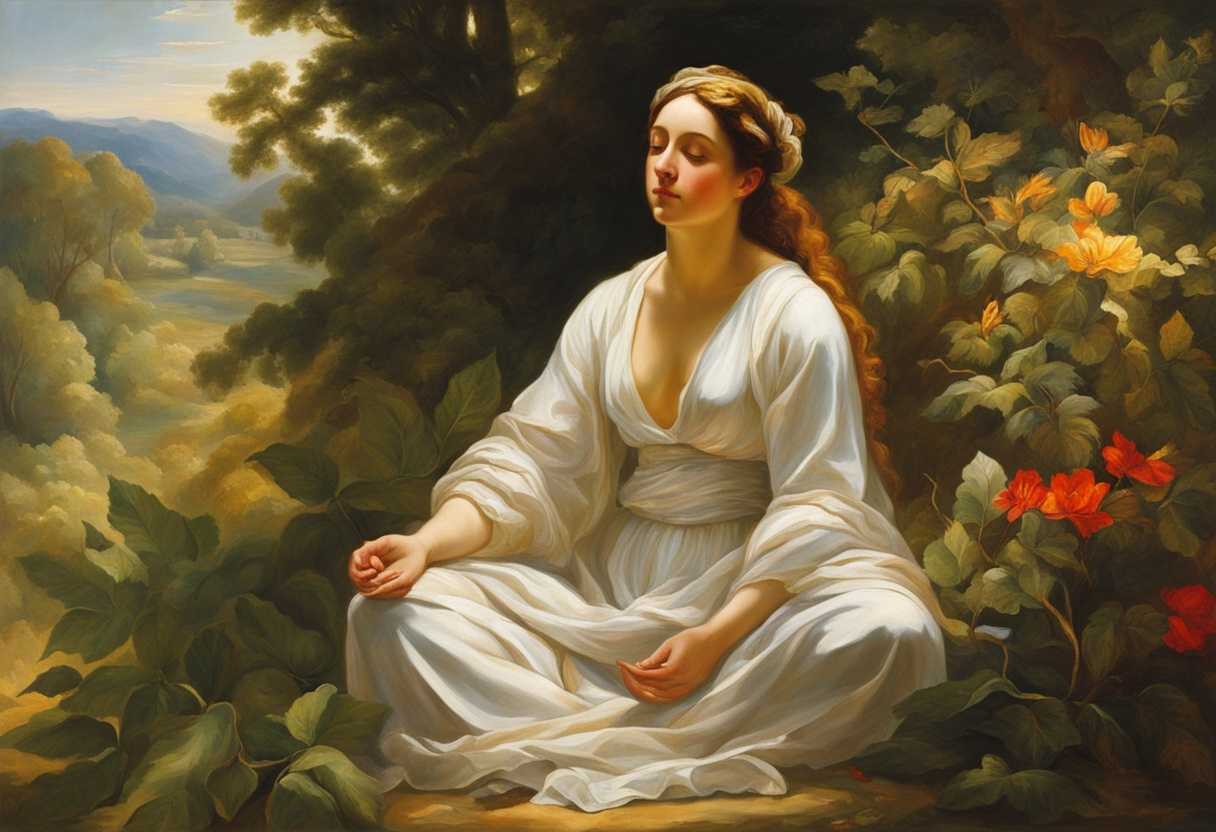 A-serene-figure-meditating-in-nature-surrounded-by-sunlight-vibrant-greenery-and-uplifting-energy_stcj