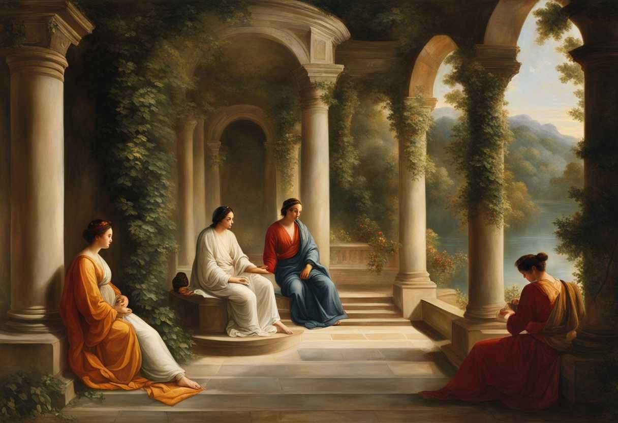 Serene-individuals-meditate-in-soft-morning-light-surrounded-by-lush-greenery-and-tranquil-water_jvlv