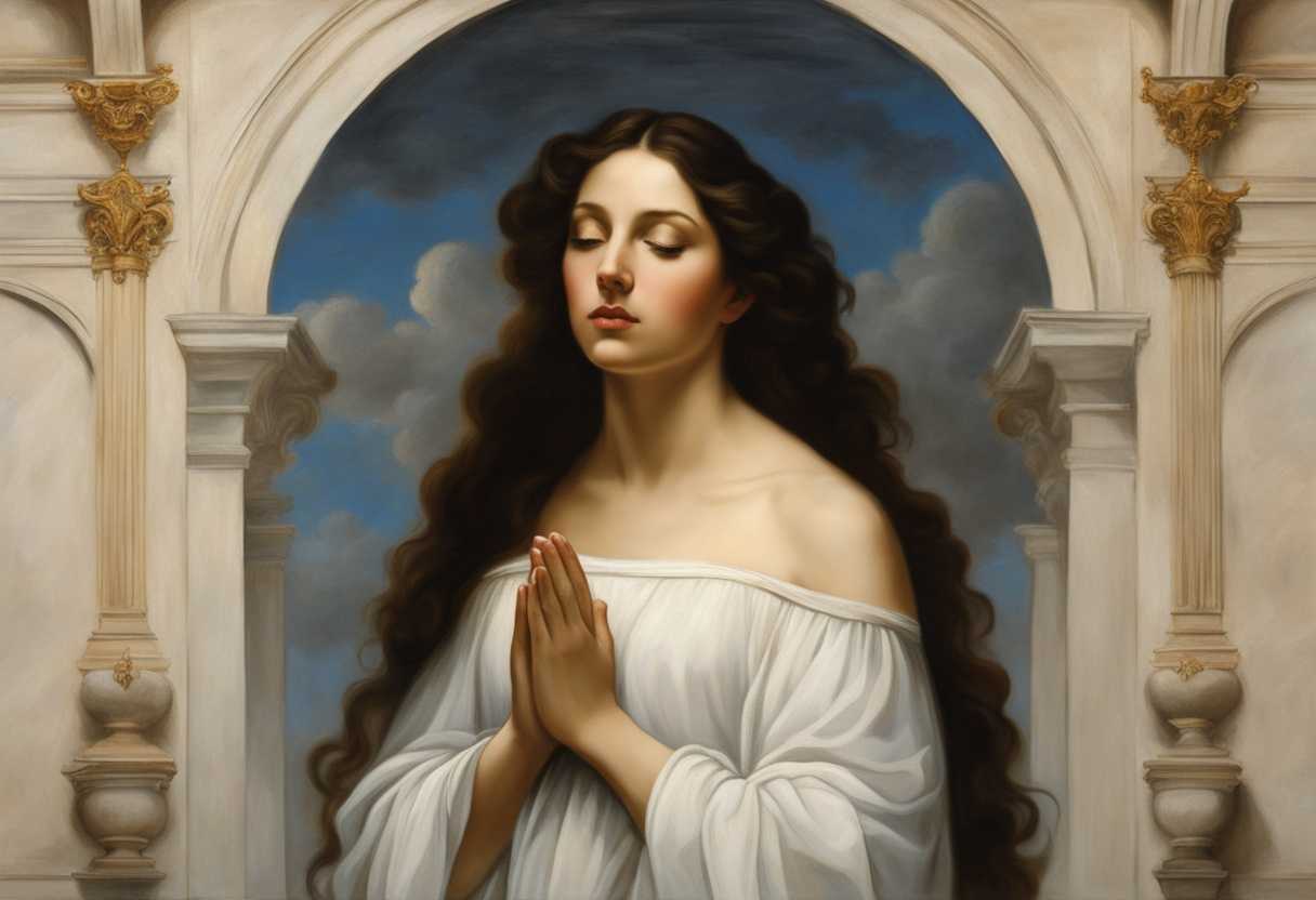 A-serene-figure-in-prayer-surrounded-by-soft-light-and-nature's-tranquility_uaic