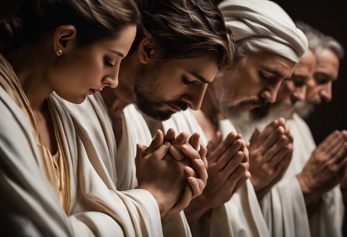 A-group-prays-together-hands-clasped-faces-reflecting-hope-and-anxiety-in-soft-light_aoiz