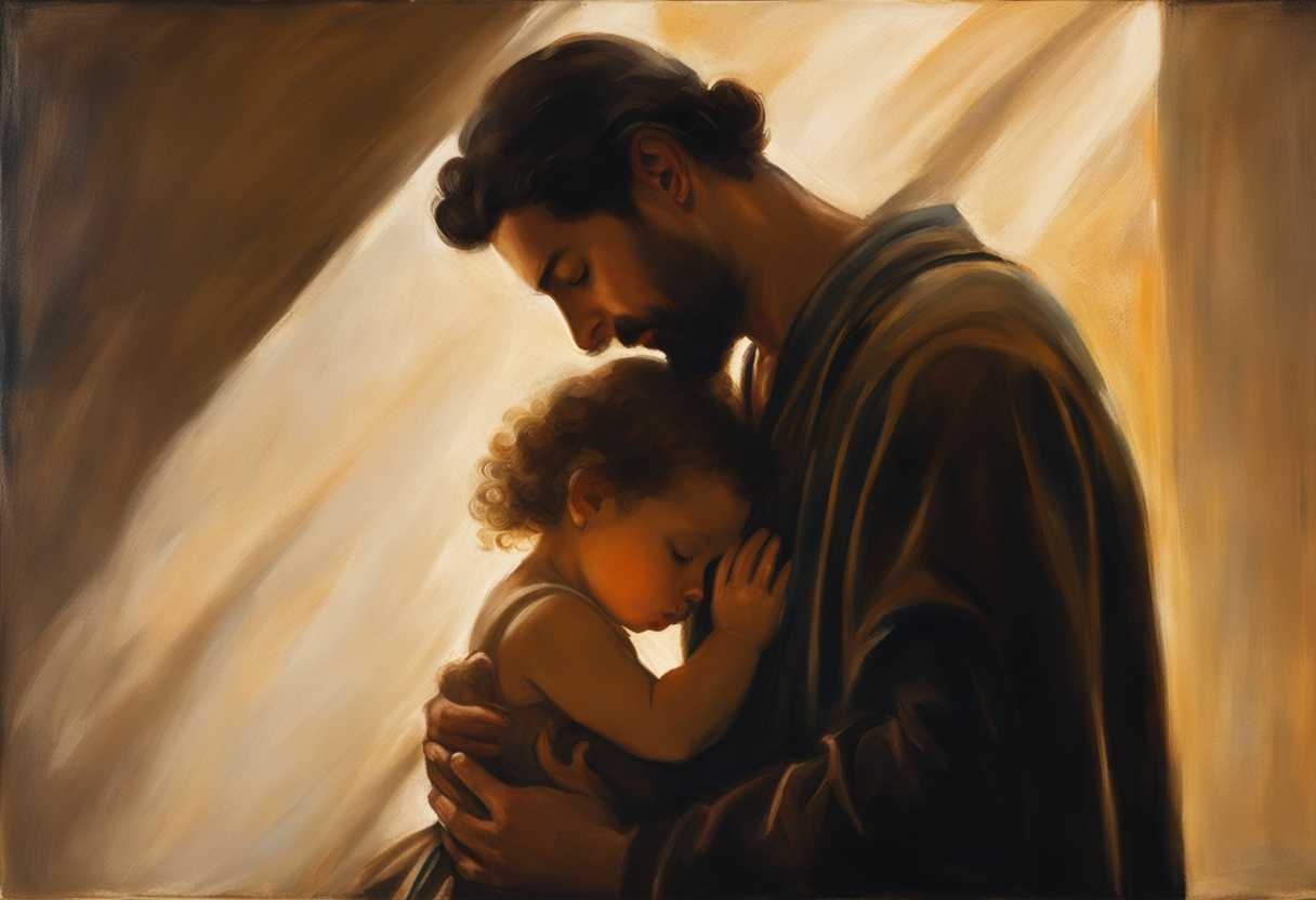 Father-and-child-pray-together-hands-clasped-bathed-in-soft-warm-light_svvu