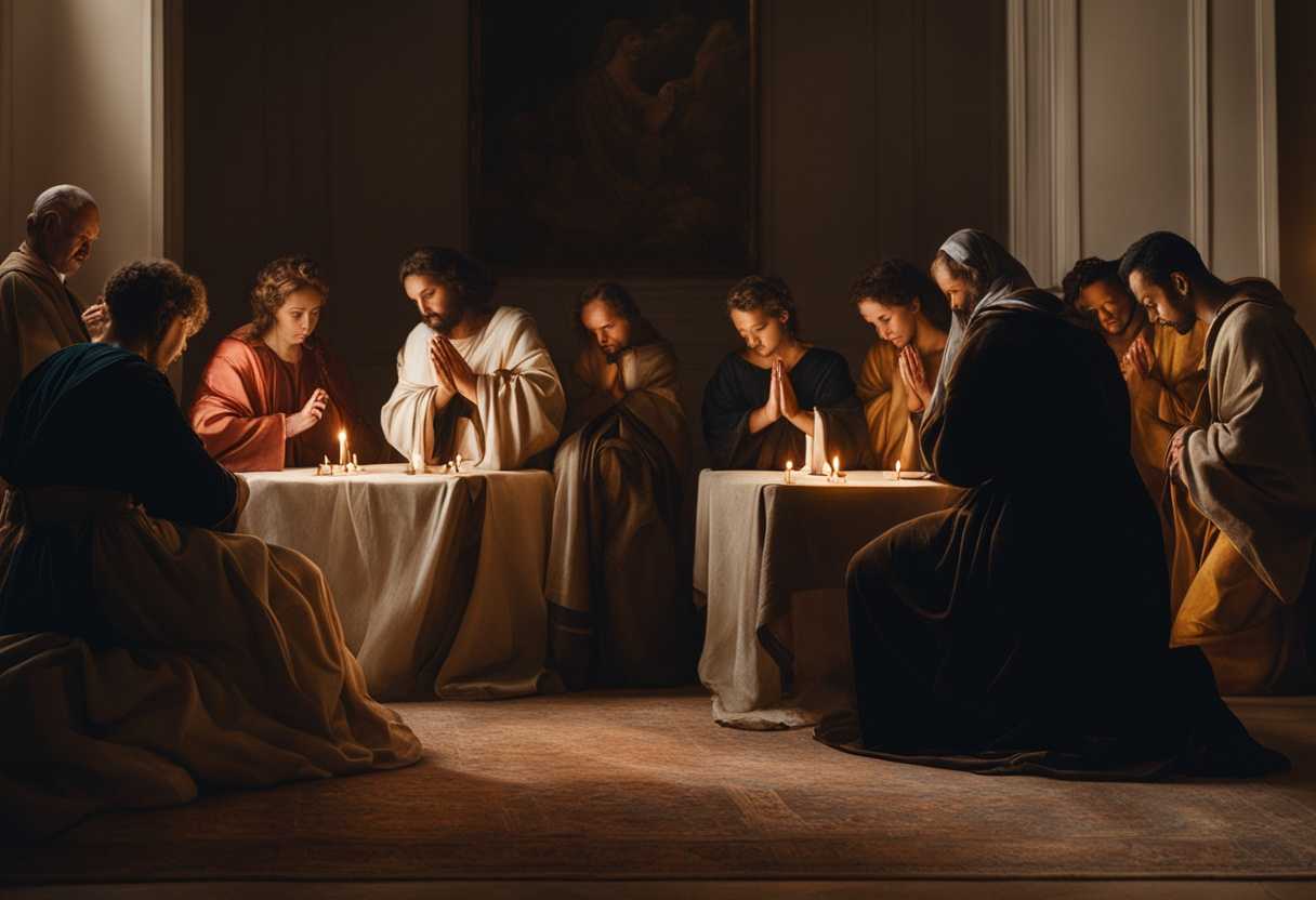 A-diverse-group-of-individuals-praying-together-in-a-softly-lit-room_srga