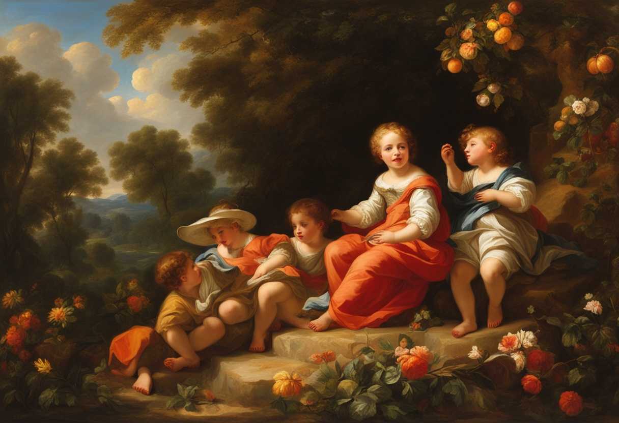 Children-playing-under-sunlight-laughter-echoing-surrounded-by-nature's-vibrant-colors-and-warmth_ocvw