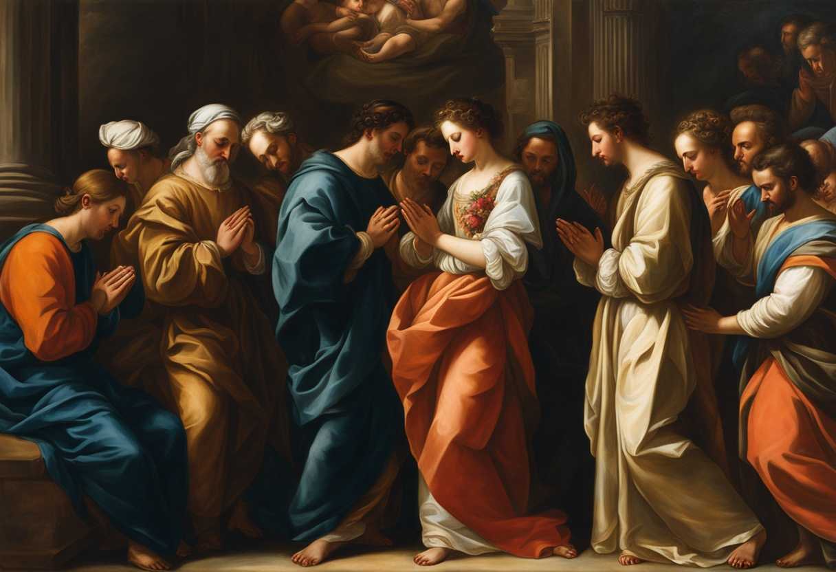A-diverse-group-of-individuals-pray-together-in-serene-unity-radiating-faith-and-togetherness_lcyu