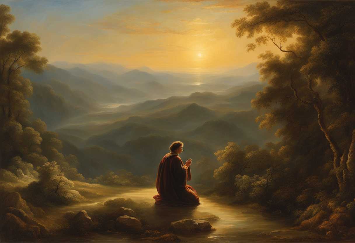 A-figure-in-prayer-amidst-a-vibrant-serene-landscape-bathed-in-ethereal-light_tsho